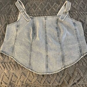 Wild Fable Blue Denim Camisole, back zipper, size XXL